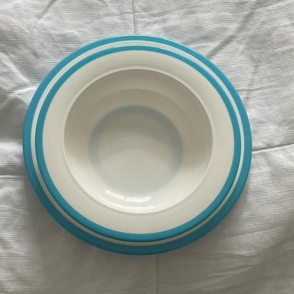 Vintage OXO child’s 2pc melmacware w/blue rubber grippy edges. EUC! - Picture 5 of 14